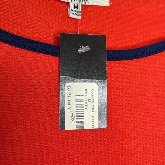 BB Dakota Red & Navy Colorblock Dress Size M NWT Women's - Picture 6 of 11